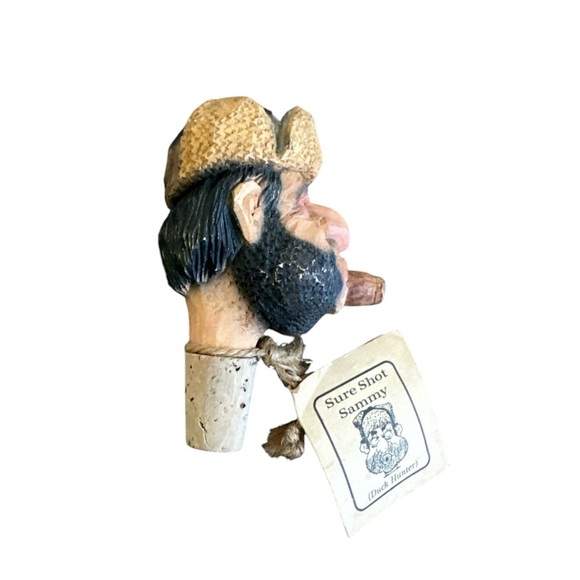 Spit N Whittle Chris Hammack Sure Shot Sammy Duck Hunter Cork Bottle Stopper - Picture 4 of 8